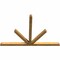 Ekena Millwork Saratoga Rough Sawn Timber Gable Bracket, Western Red Cedar, 96"W x 64"H x 4"D x 4"F, 16/12 Pitch GBW096X64X0404SAR00RWR - alternate 5